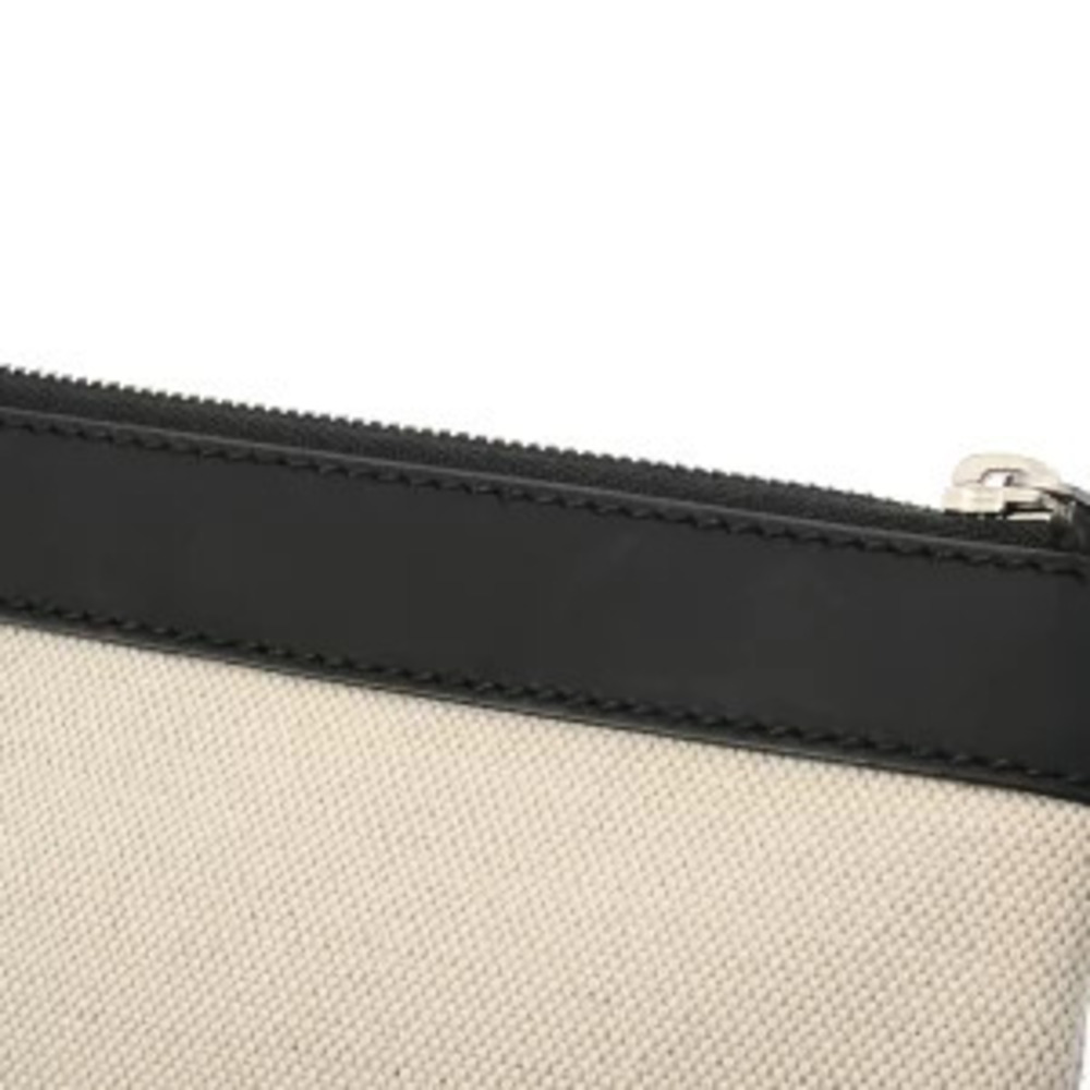 Balenciaga Navy Blue Clip White Black Canvas Leather Clutch Bag - Picture 8 of 9